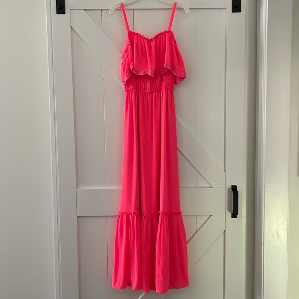 Lilly Pulitzer hot pink maxi dress